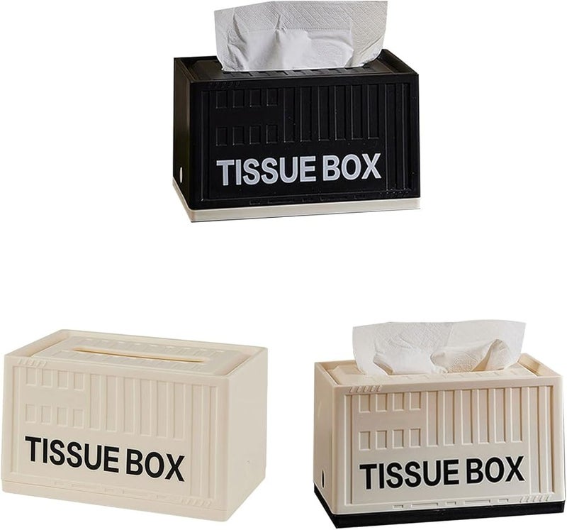 Black Tissue Dispenser Box Multipurpose Organizer for Home Office and Commercial Desk - Image 4